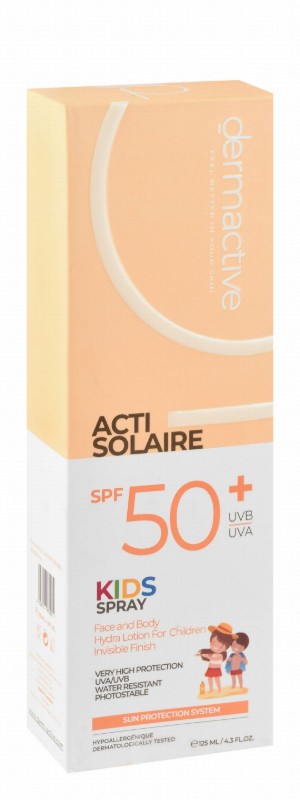 Dermactive Hypoallergenic Water-Resistant Face & Body Kids Sunscreen Spray SPF50+