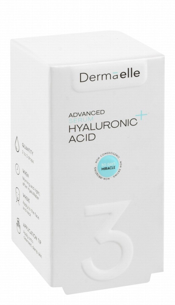 Dermaelle Advanced Hyaluronic Acid Plus Face Serum - non comedogenic