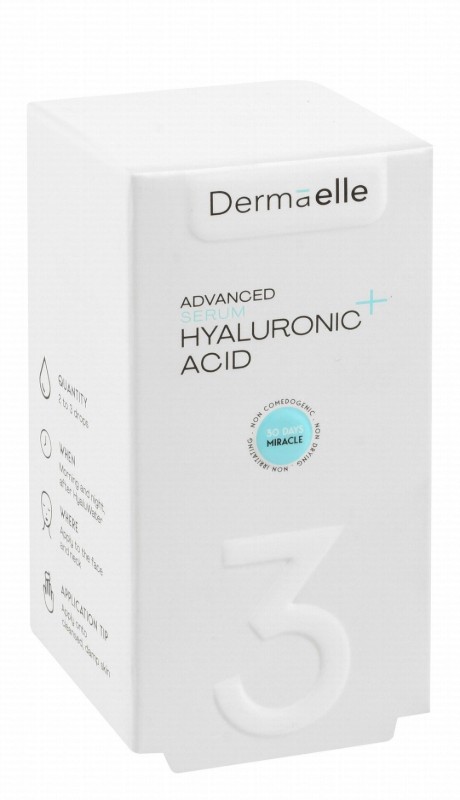 Dermaelle Advanced Hyaluronic Acid Plus Face Serum - non comedogenic