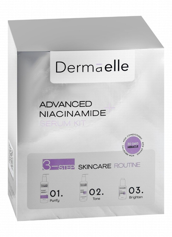 Dermaelle Advanced Niacinamide Plus Facial Care Kit - non comedogenic