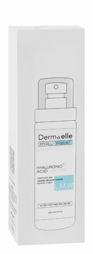 Dermaelle Smoothening, Cleansing & Hydrating Face Mist with Hyaluronic Acid & Water for All Skin Types - non comedogenic