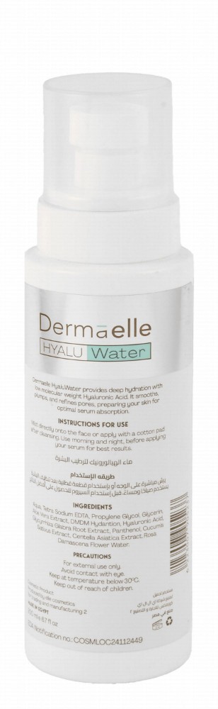 Dermaelle Smoothening, Refreshing & Hydrating Hyaluronic Acid Water for All Skin Types