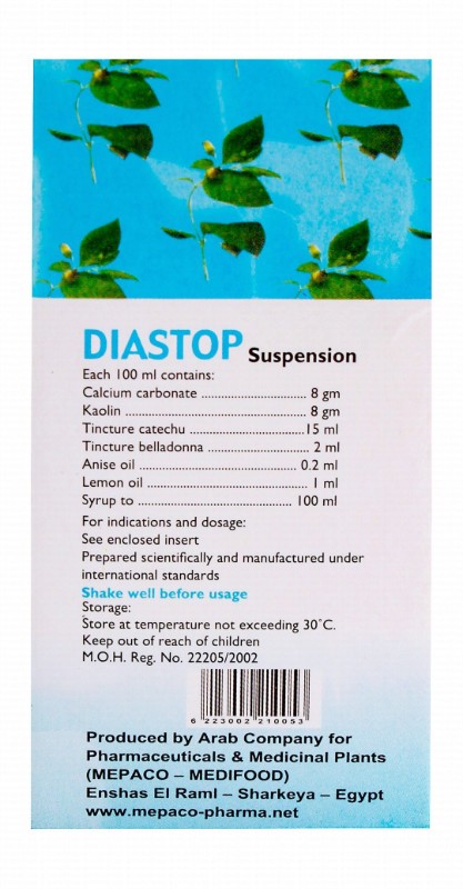 Diastop Suspension for Relieving Diarrhea