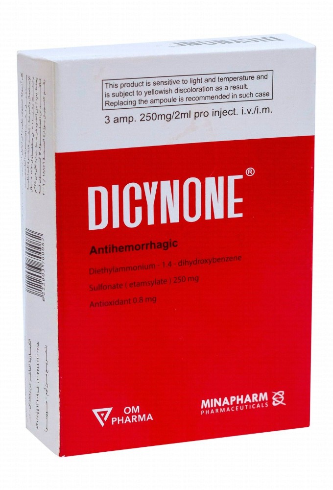 Dicynone 250mg/2ml Antihemorrhagic for Intravenous & Intramuscular Injection
