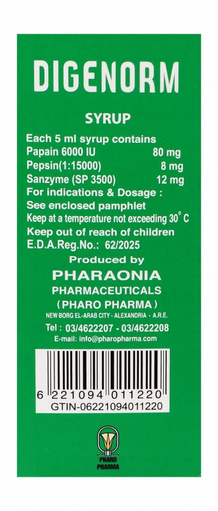 Digenorm with Papain, Pepsin & Sanzyme Syrup