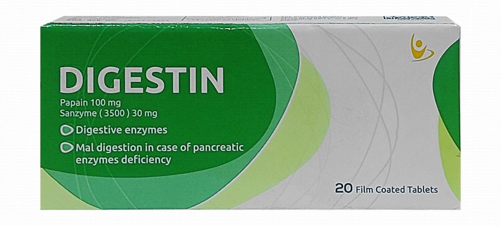 Digestin 100mg Papain & 30mg Sanzyme Digestive Support Medication