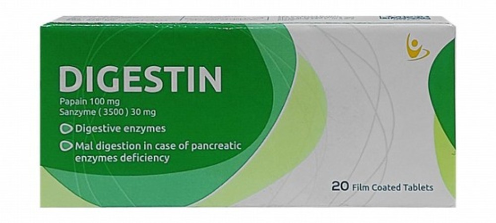 Digestin 100mg Papain & 30mg Sanzyme Digestive Support Medication