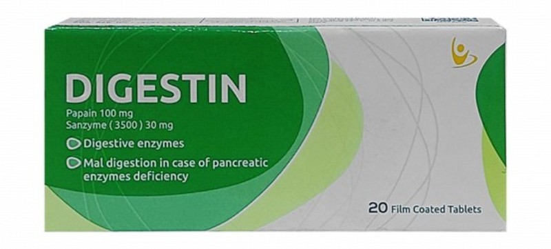 Digestin 100mg Papain & 30mg Sanzyme Digestive Support Medication