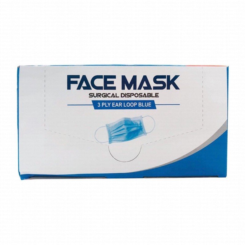 Disposable Blue Face Masks with Earloop 3ply