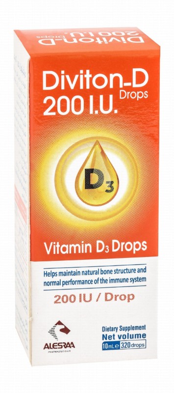 Diviton-D 200 IU Vitamin D3 Bone & Immune System Support Supplement Drops