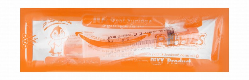 Dixy Bubbles Orange 10ml Oral Syringe