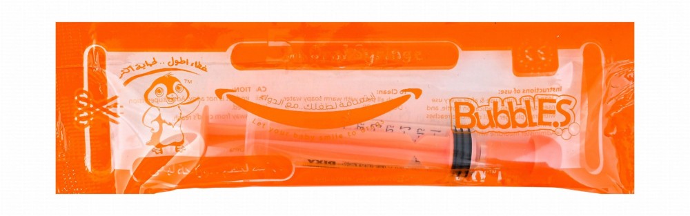 Dixy Bubbles Orange 5ml Oral Syringe