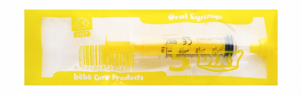 Dixy Yellow 5ml Oral Syringe