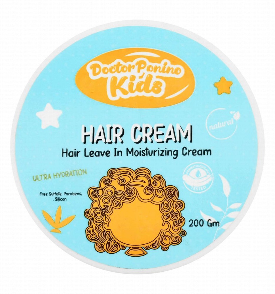 Doctor Ponino Kids Ultra Hydration Moisturizing Hair Leave in Cream - parabens free, sulphate free, silicone free