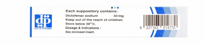 Dolphin 50mg Diclofenac Sodium Anti-Inflammatory, Analgesic & Antipyretic Suppositories