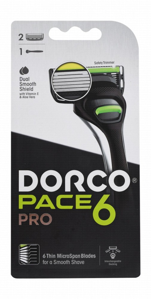 Dorco Race 6 Pro Blade Razor with Aloe Vera & Vitamin E