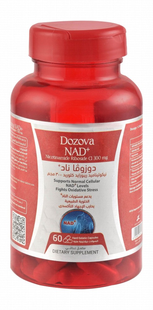 Dozova NAD Plus 300mg Nicotinamide Riboside Cl Normal Cellular Levels Support Supplement