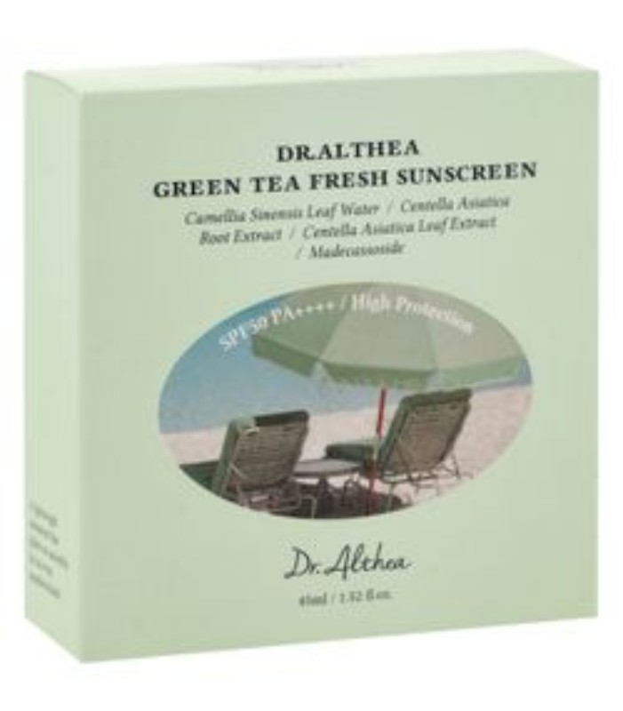 Dr. Althea Sunscreen with Green Tea, Centella Asiatica & Camellia Sinensis Leaf Water SPF50 Pa++++