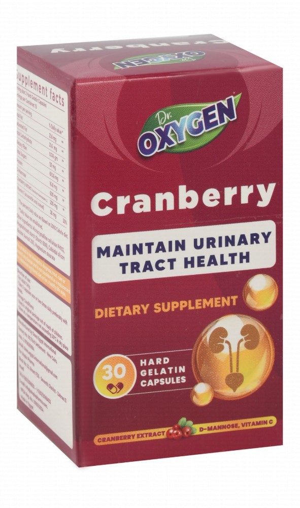 Dr. Oxygen Urinary Tract Health Support Dietary Supplement with Cranberry, D-Mannose & Vitamin C
