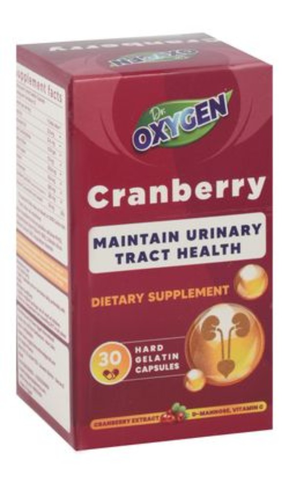 Dr. Oxygen Urinary Tract Health Support Dietary Supplement with Cranberry, D-Mannose & Vitamin C