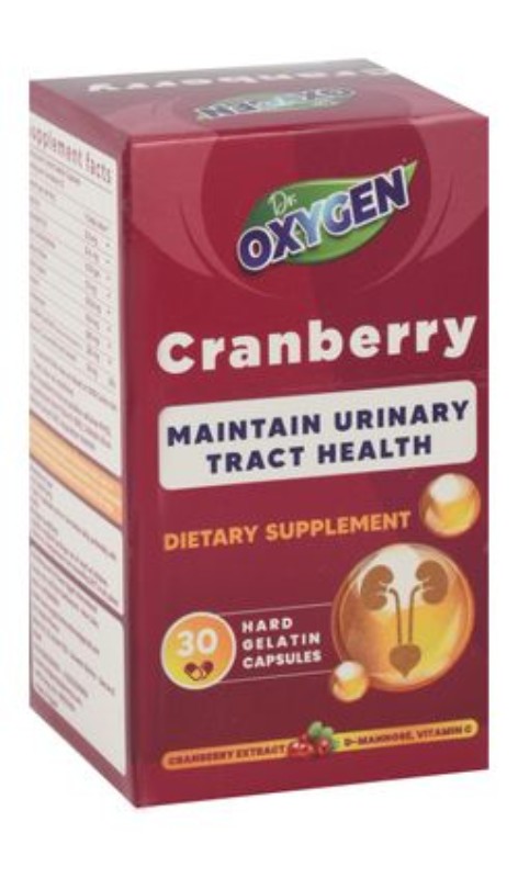 Dr. Oxygen Urinary Tract Health Support Dietary Supplement with Cranberry, D-Mannose & Vitamin C