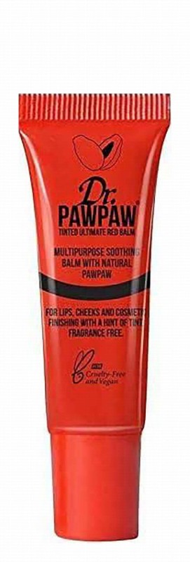Dr. PawPaw Soothing, Hydrating & Nourishing Multipurpose Tinted Balm with Papaya Extract Red - vegan, cruelty free