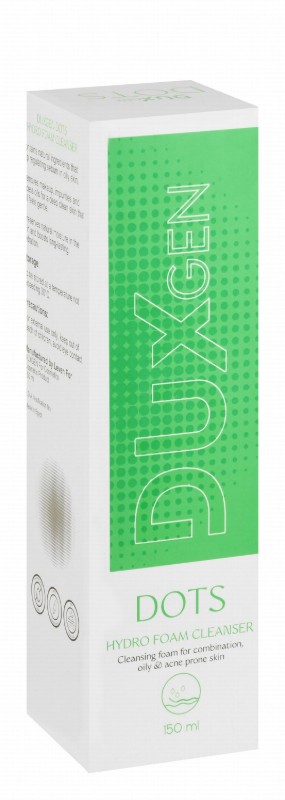 Duxgen Dots Hydro Foaming Facial Cleanser for Combination, Oily & Acne Prone Skin - non comedogenic
