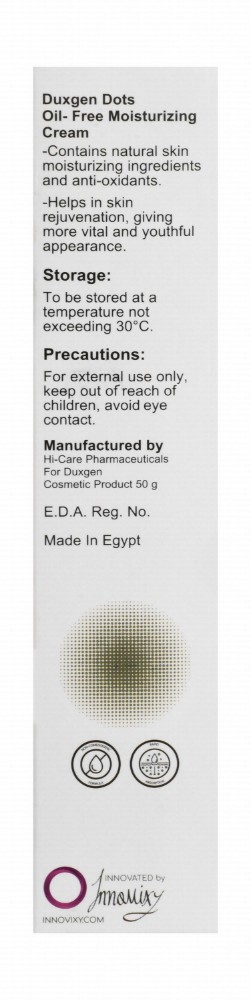Duxgen Dots Moisturizing Cream for Oily & Acne-Prone Skin - oil free, non comedogenic