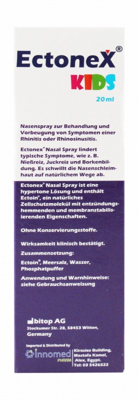 Ectonex Decongesting Nasal Spray for Kids - antihistamine free, cortisone free, preservatives free