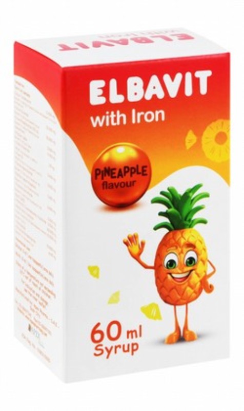 Elbavit Iron Supplement Pineapple Flavor for Anemia, Appetite & Intellectual Activity Improvement