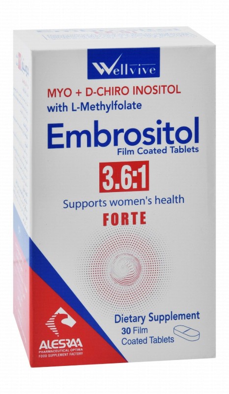 Embrositol 3.6:1 1100mg Myo-Inositol & 300mg D-Chiro Inositol Women's Health Support Supplement with L-Methylfolate