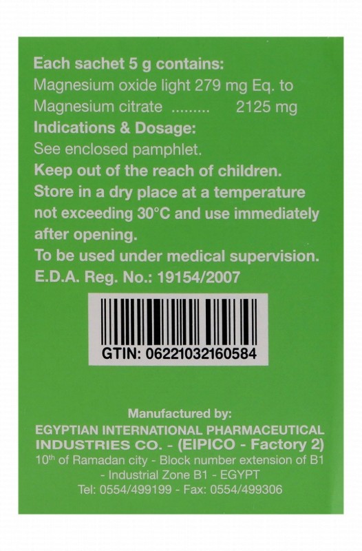 Epimag Magnesium Citrate Effervescent Powder