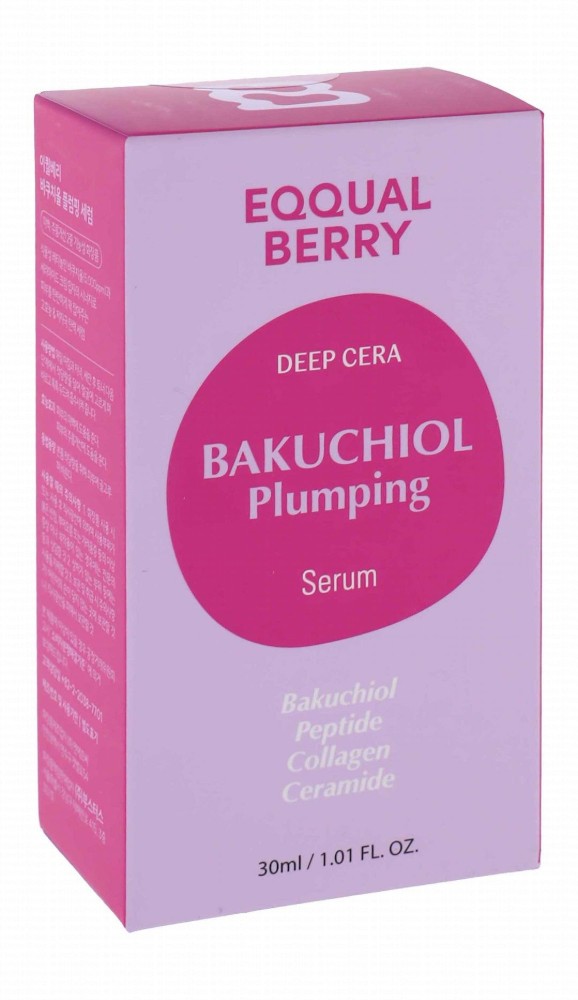 Eqqualberry Deep Cera Plumping Facial Serum with Bakuchiol, Peptide & Collagen