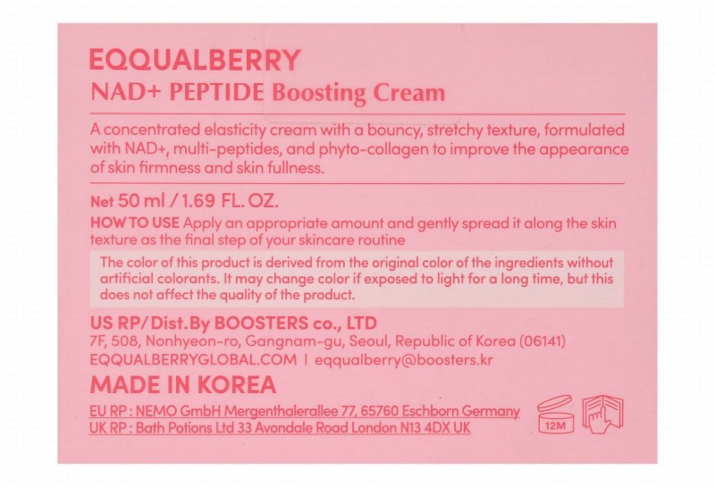 Eqqualberry Lush Blush Boosting Facial Cream with Nad Plus & Peptide