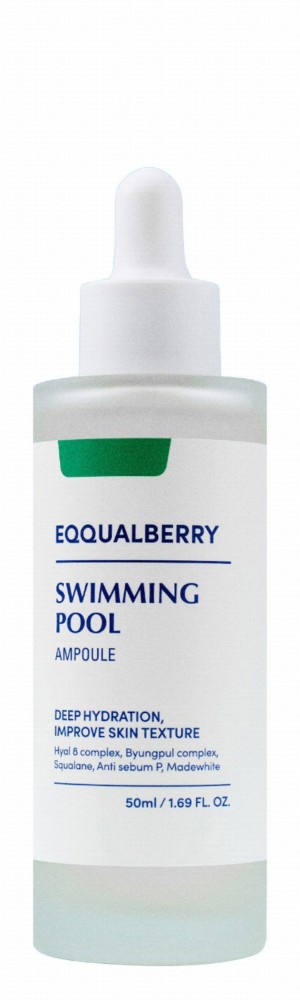 Eqqualberry Swimming Pool Deep Hydrating Face Ampoule with Hyal 8 Complex, Byungpul Complex & Squalene