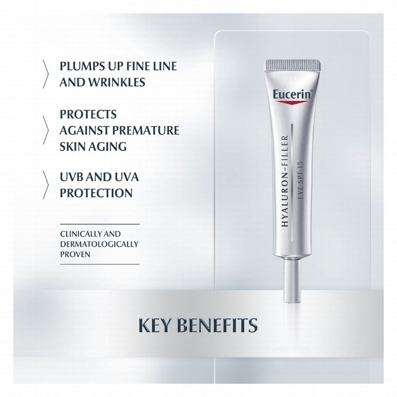 Eucerin Anti-Aging Hyaluron Filler Eye Cream SPF15 - fragrance free