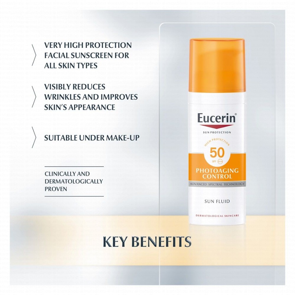 Eucerin Anti-Aging Sunscreen for All Skin Types SPF50 - fragrance free