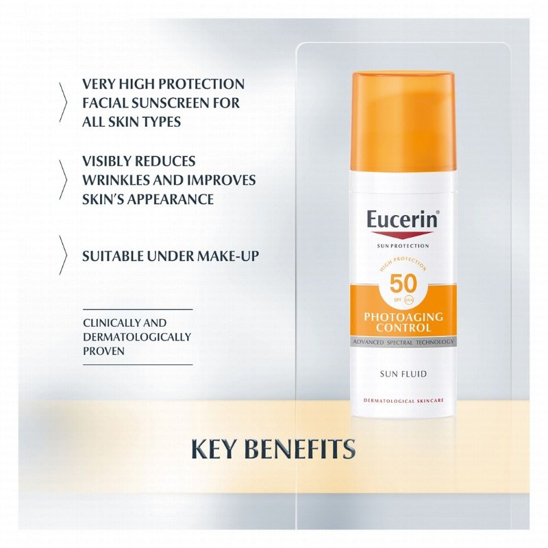 Eucerin Anti-Aging Sunscreen for All Skin Types SPF50 - fragrance free