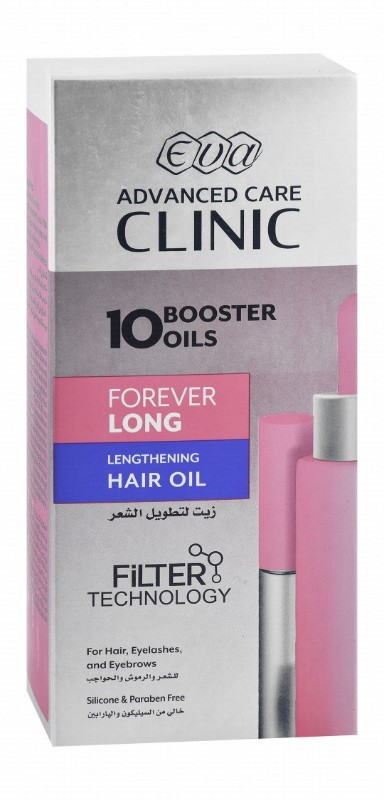 Eva Advanced Care Clinic Lengthening 10 Booster Oil for Hair, Eyelashes & Eyebrows - silicones free, parabens free