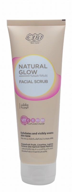 Eva Natural Glowing & Exfoliating Facial Scrub with Vitamins, Grapefruit & Lupine Extracts