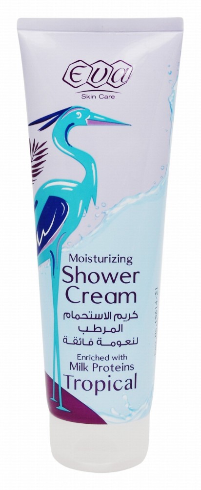 Eva Skin Care Moisturizing Shower Cream Tropical Scent with Milk Proteins