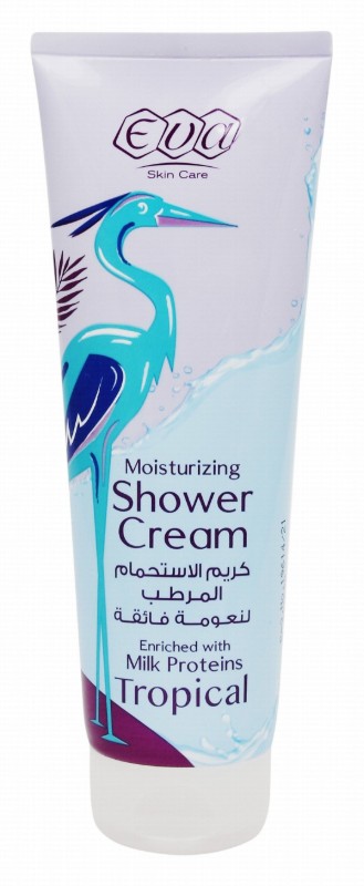Eva Skin Care Moisturizing Shower Cream Tropical Scent with Milk Proteins