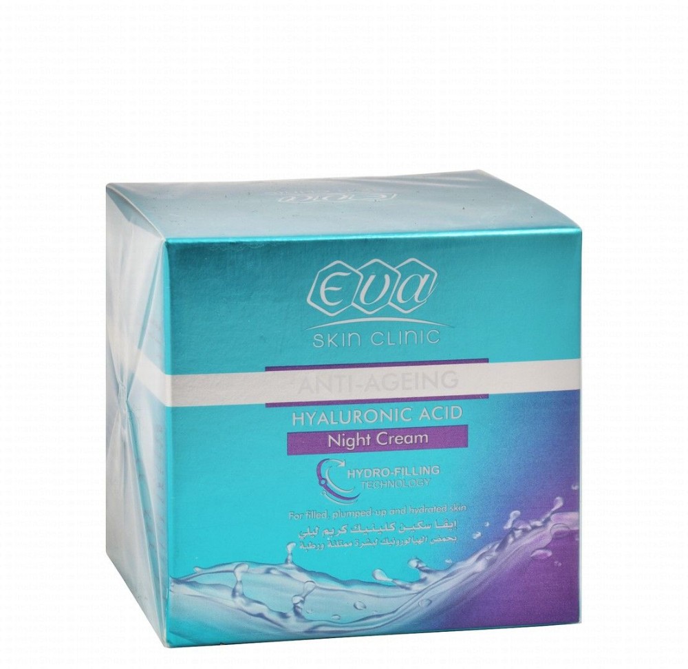 Eva Skin Clinic Plumping, Hydrating & Anti-Aging Facial Night Cream with Hyaluronic Acid