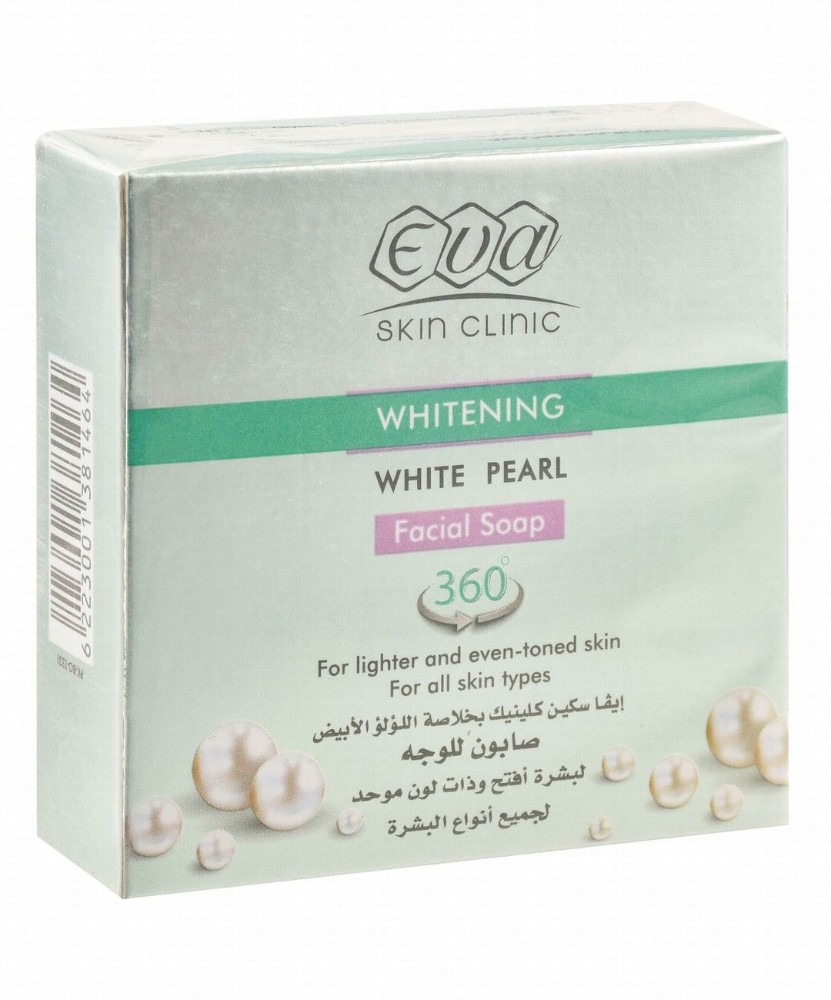 Eva Skin Clinic White Pearl Whitening Facial Soap Bar for All Skin Types