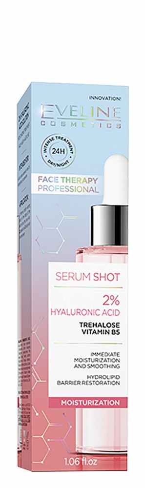 Eveline 2% Hyaluronic Acid Moisturizing Face Serum with Vitamin B5