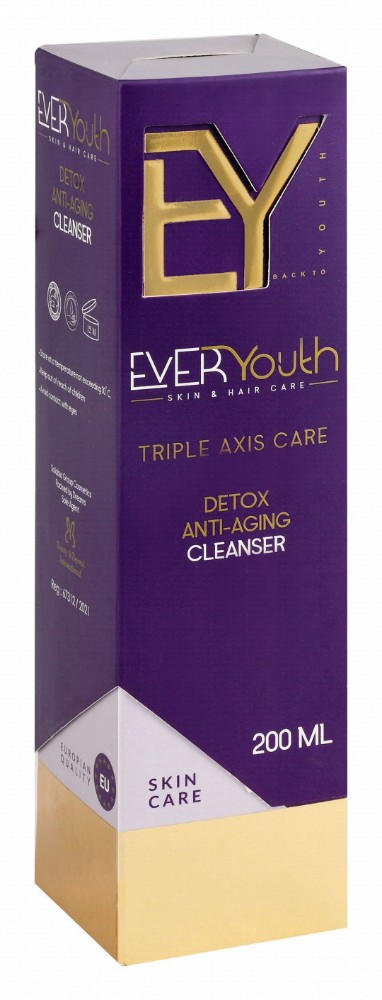 EverYouth Triple Axis Care Detoxifying & Anti-Aging Facial Cleanser for Sensitive Skin - animal testing free