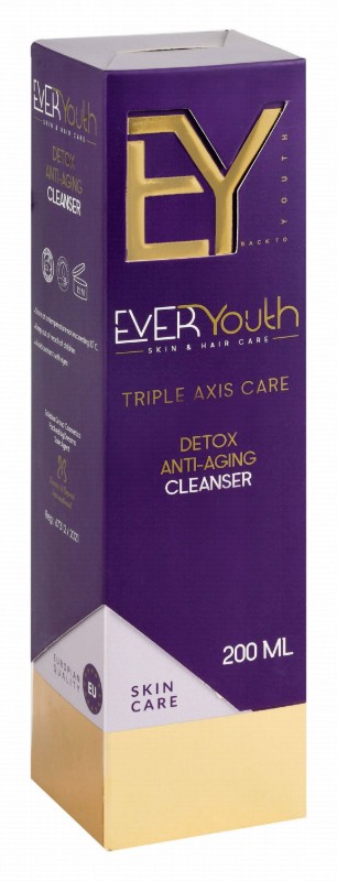 EverYouth Triple Axis Care Detoxifying & Anti-Aging Facial Cleanser for Sensitive Skin - animal testing free