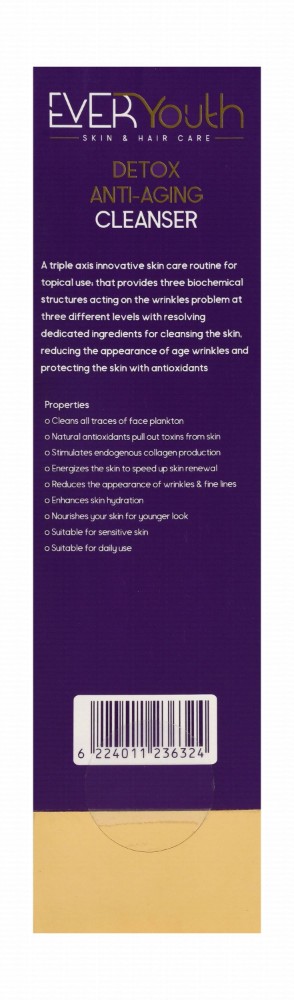 EverYouth Triple Axis Care Detoxifying & Anti-Aging Facial Cleanser for Sensitive Skin - animal testing free