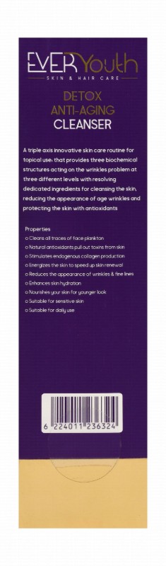 EverYouth Triple Axis Care Detoxifying & Anti-Aging Facial Cleanser for Sensitive Skin - animal testing free