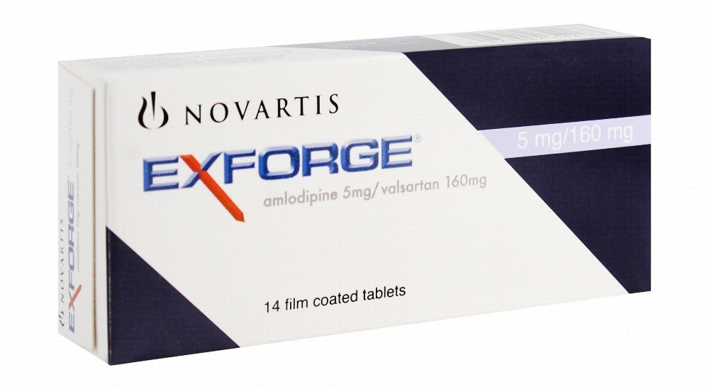 Exforge 5mg Amlodipine & 160mg Valsartan